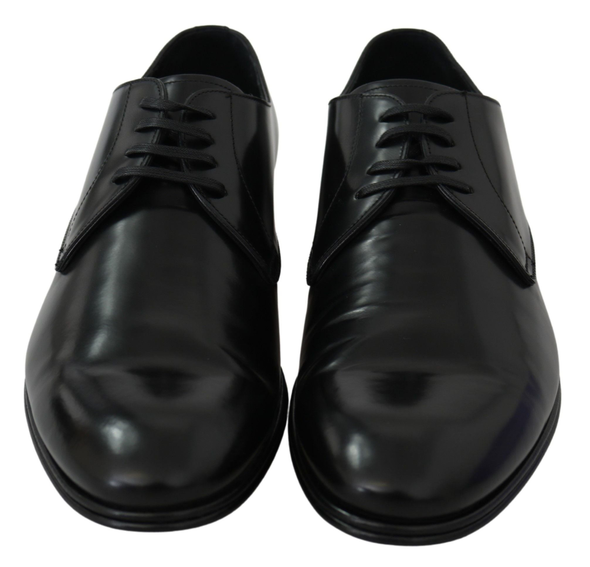 Chaussures Derby élégantes en cuir noir Dolce &amp; Gabbana