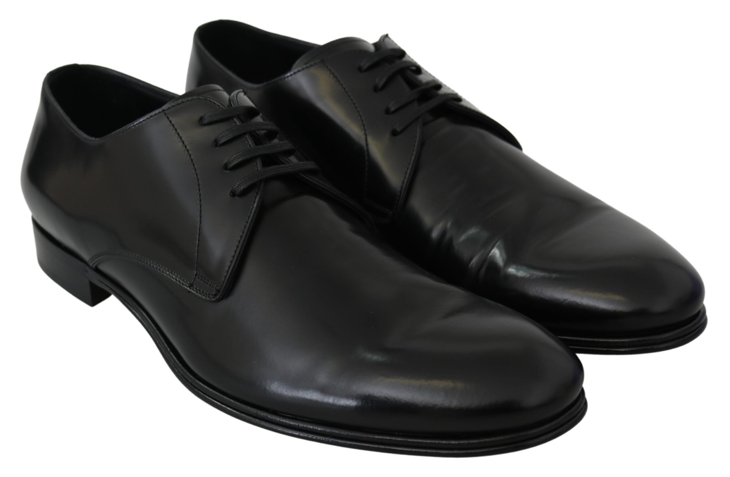Chaussures Derby élégantes en cuir noir Dolce &amp; Gabbana