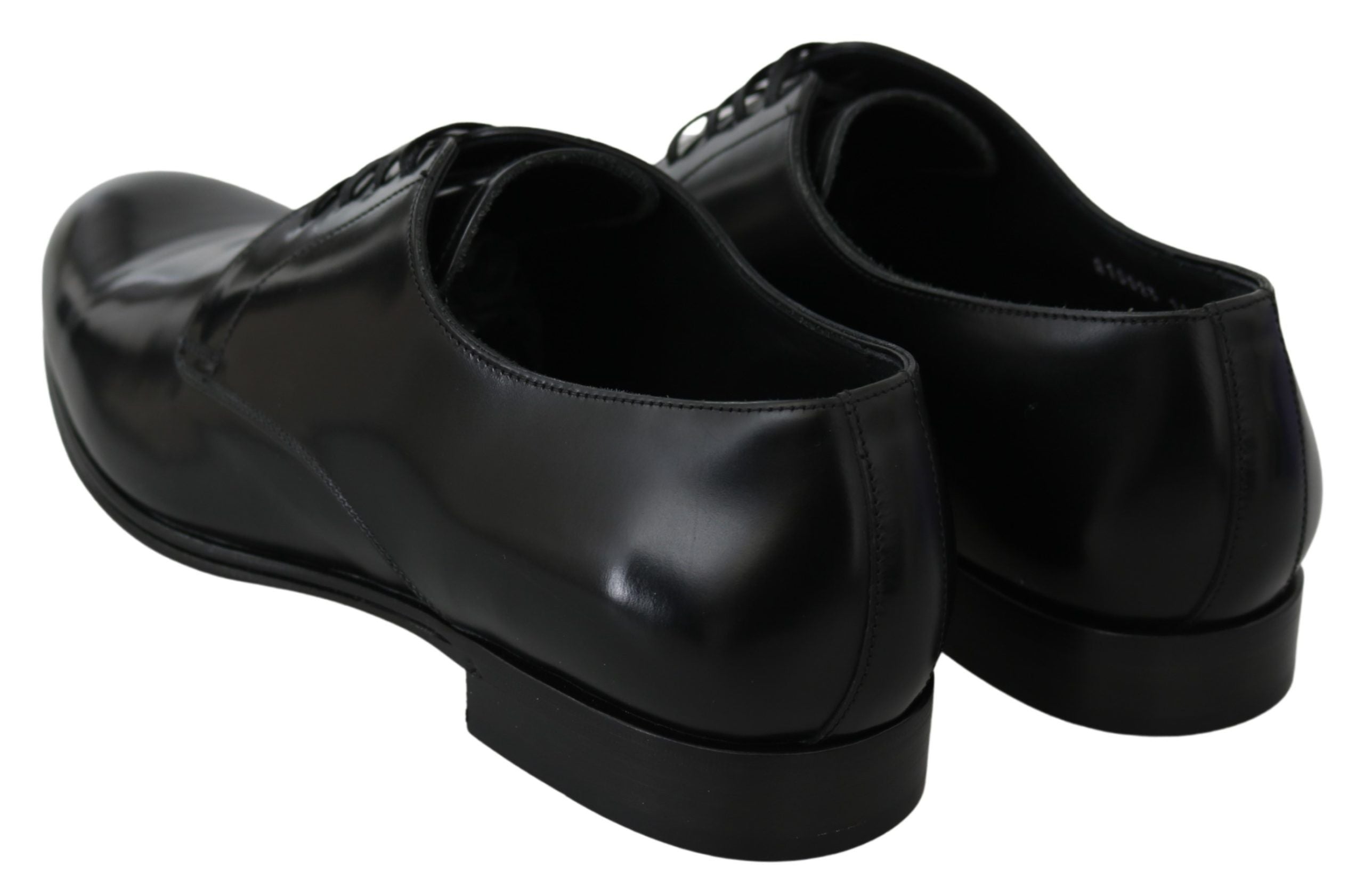 Chaussures Derby élégantes en cuir noir Dolce &amp; Gabbana