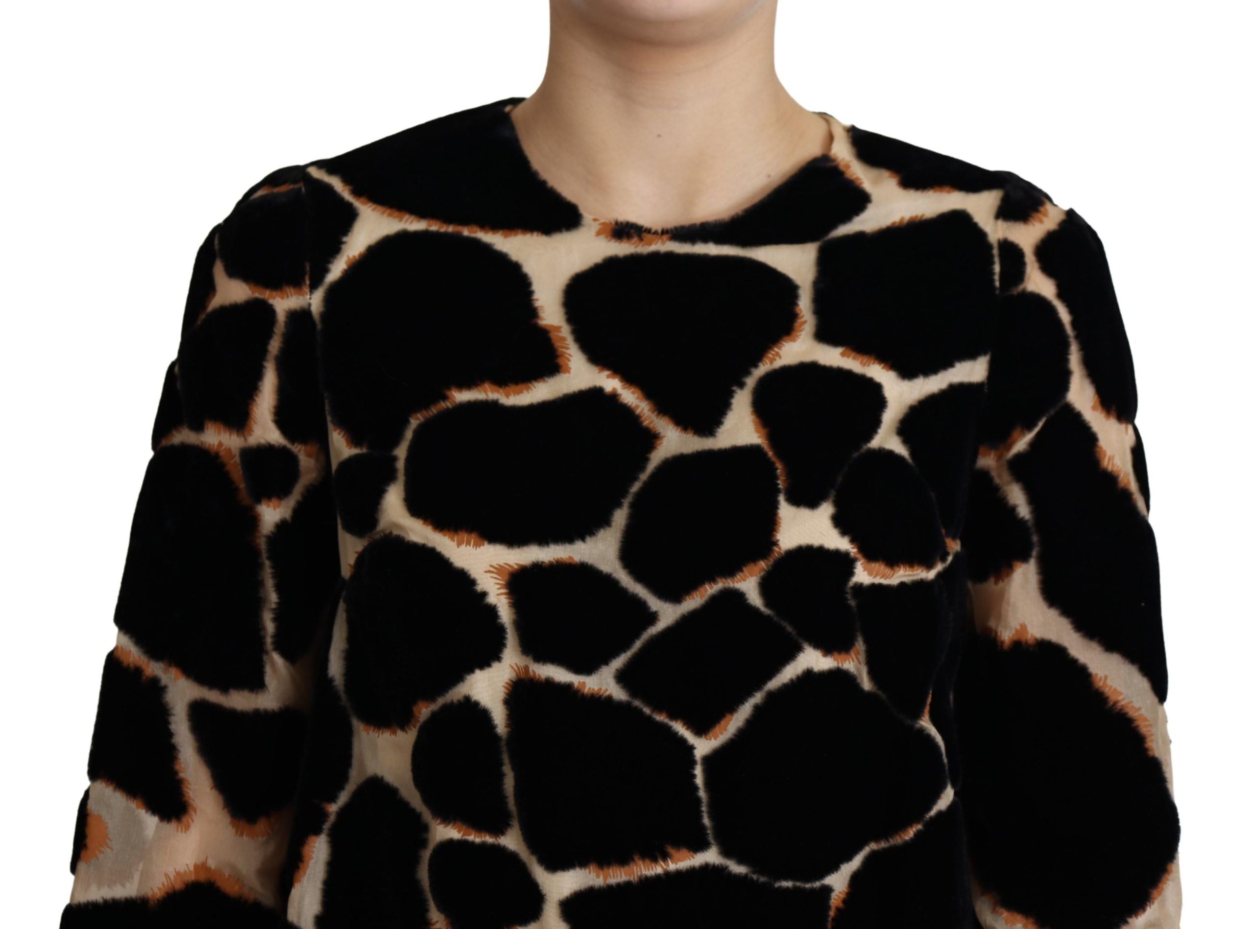 Dolce &amp; Gabbana – Schickes Mini-Etuikleid mit Giraffenprint