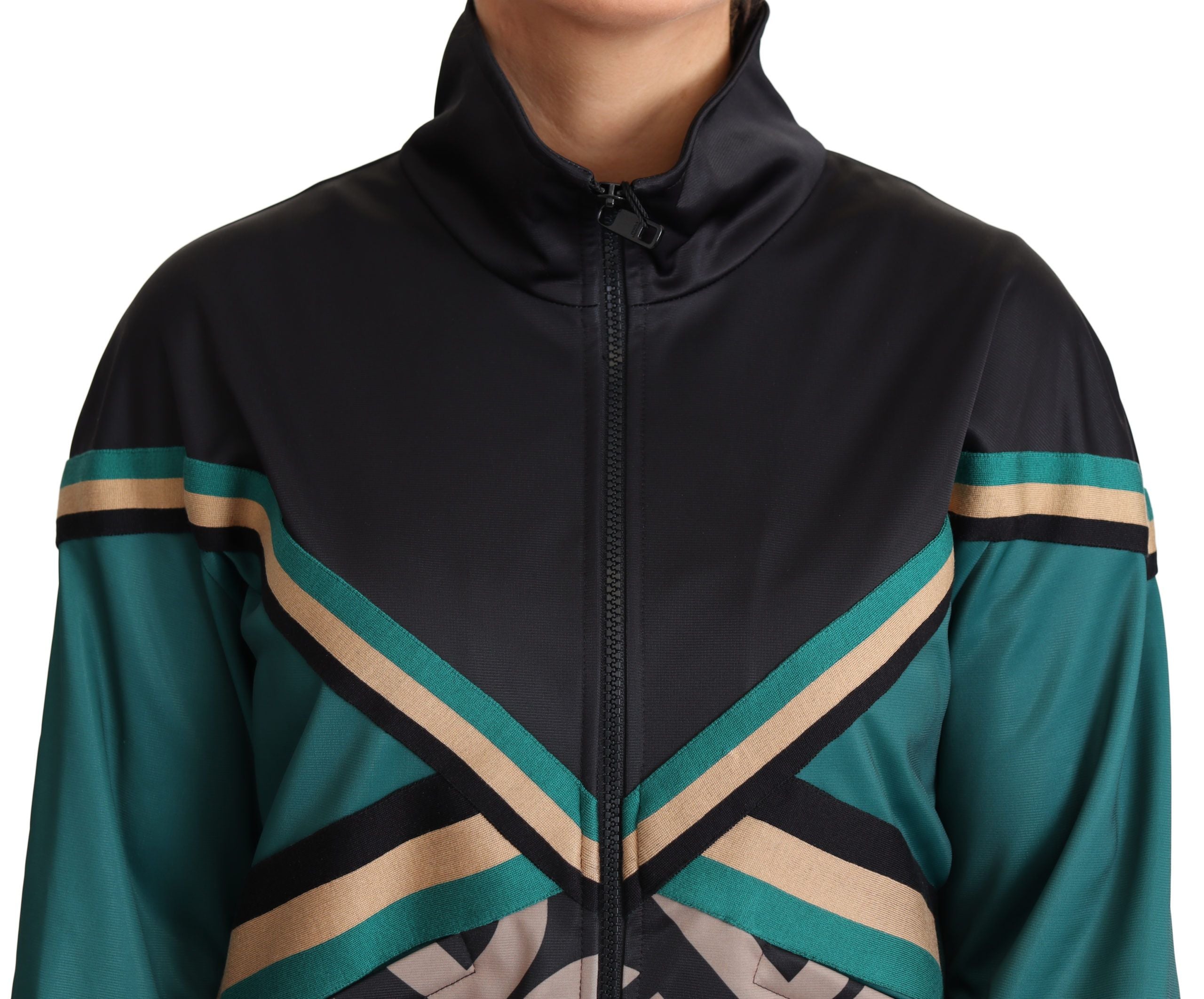 Dolce &amp; Gabbana Schicke mehrfarbige Trainingsjacke mit Logo Mania