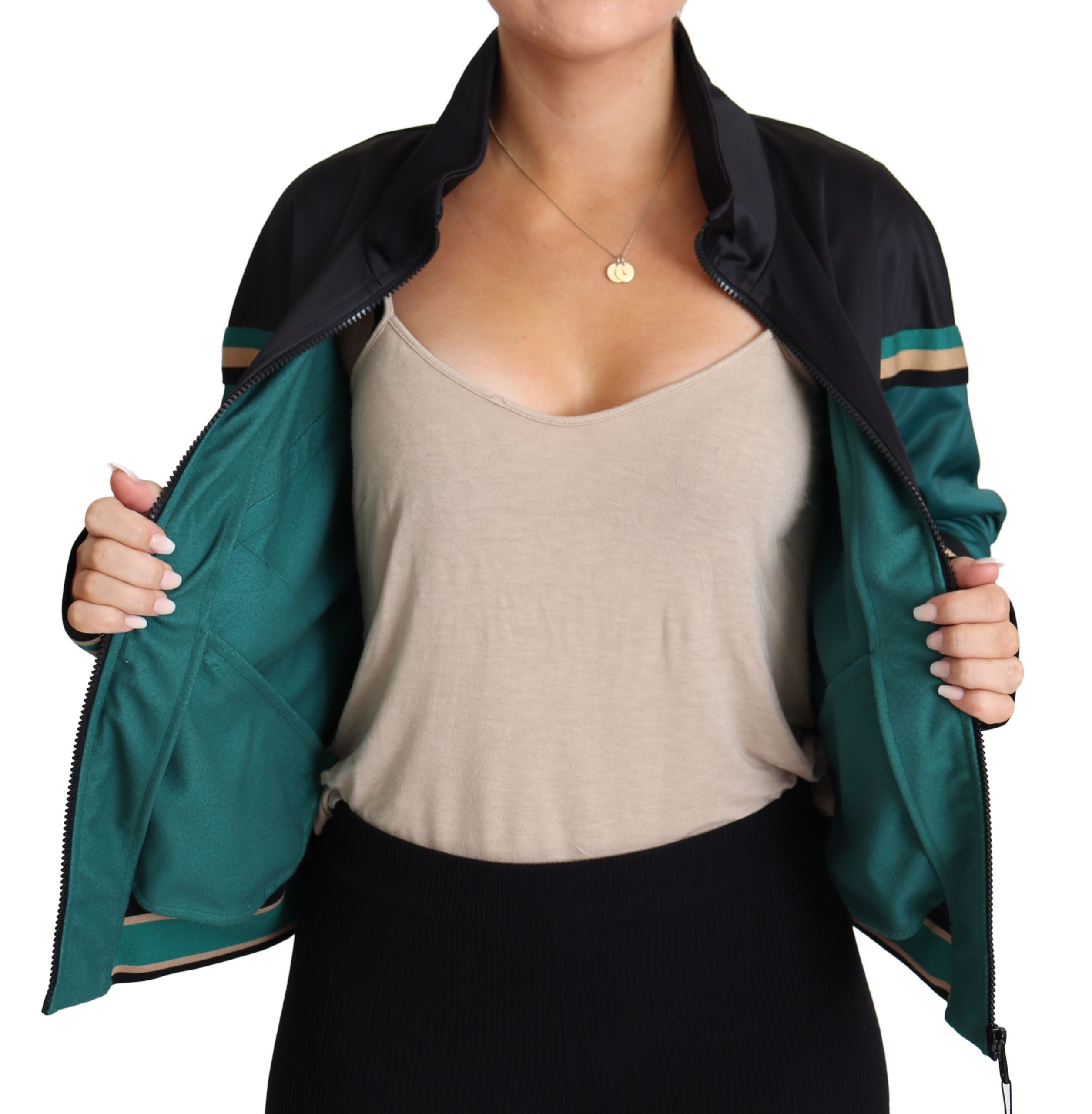 Dolce &amp; Gabbana Schicke mehrfarbige Trainingsjacke mit Logo Mania