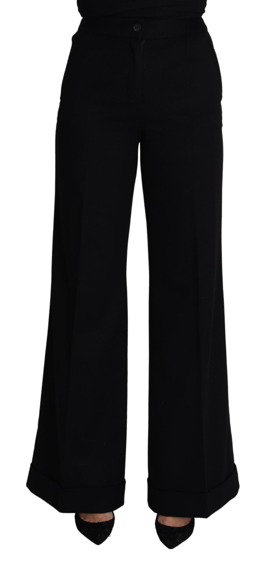 Dolce &amp; Gabbana – Elegante Kaschmirhose mit weitem Bein