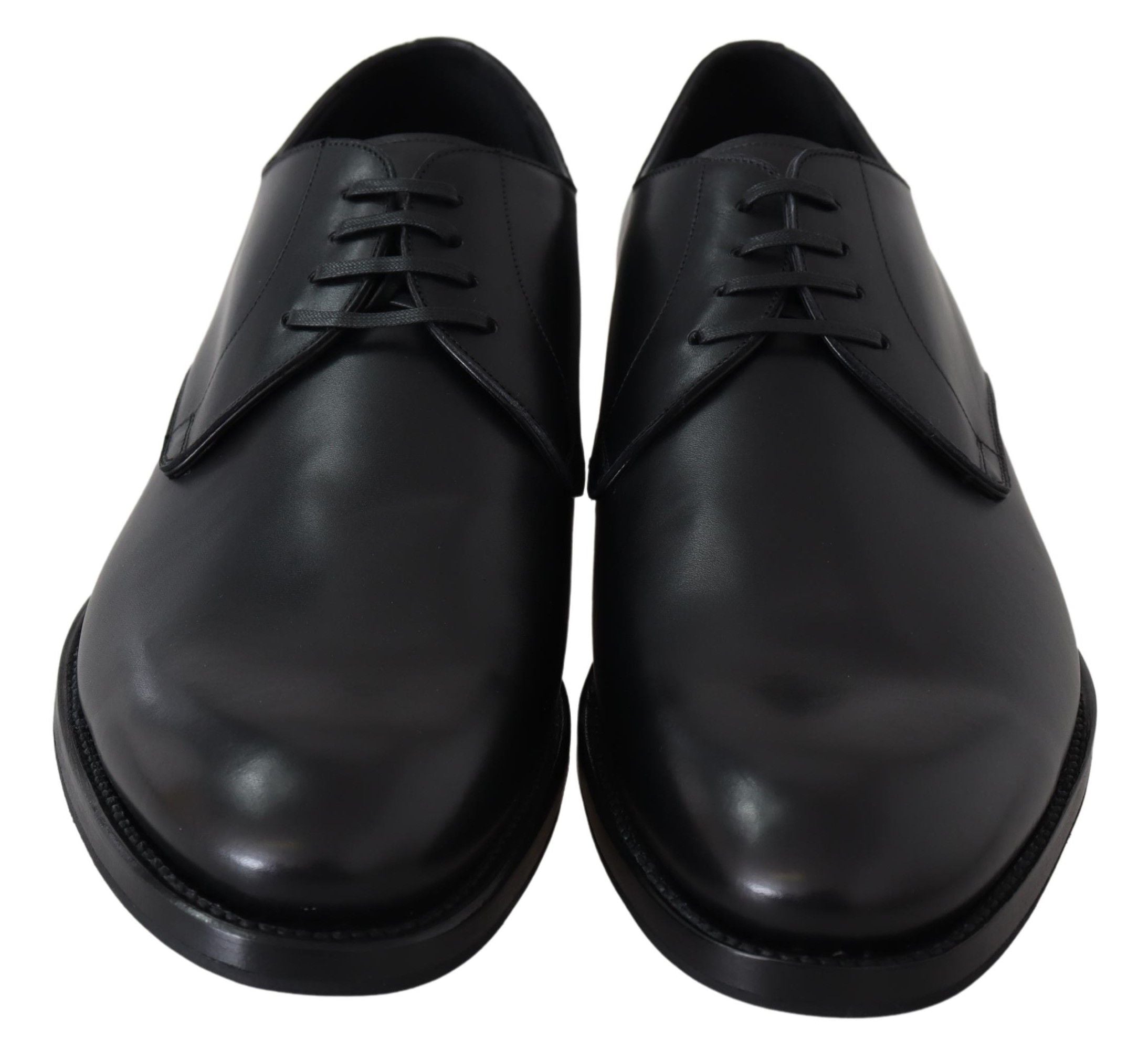 Chaussures Derby élégantes en cuir noir Dolce &amp; Gabbana