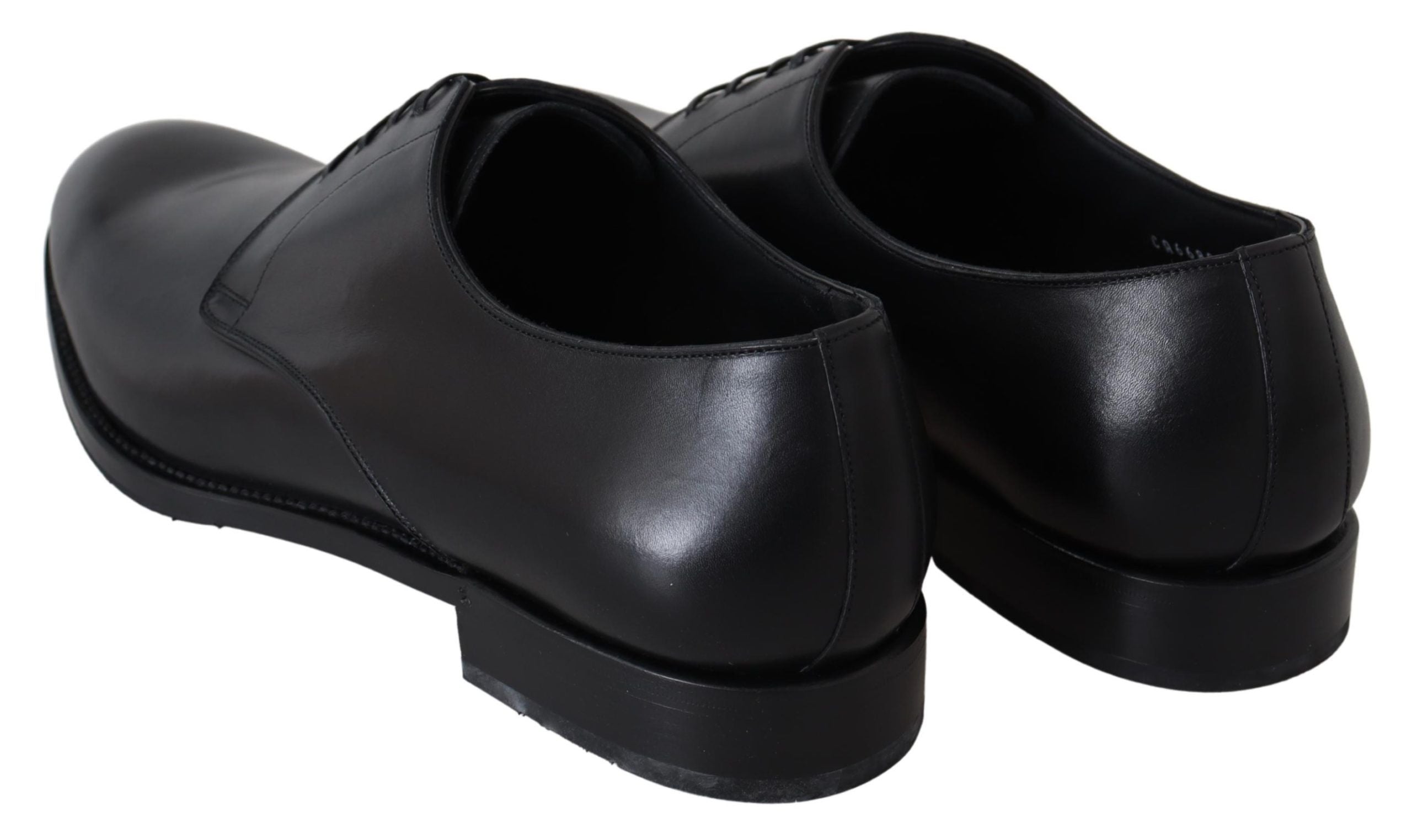 Chaussures Derby élégantes en cuir noir Dolce &amp; Gabbana