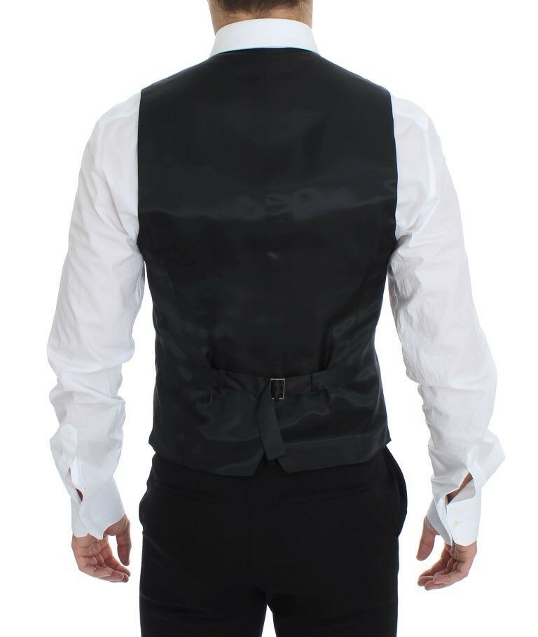 Dolce &amp; Gabbana Élégant gilet en laine mélangée grise