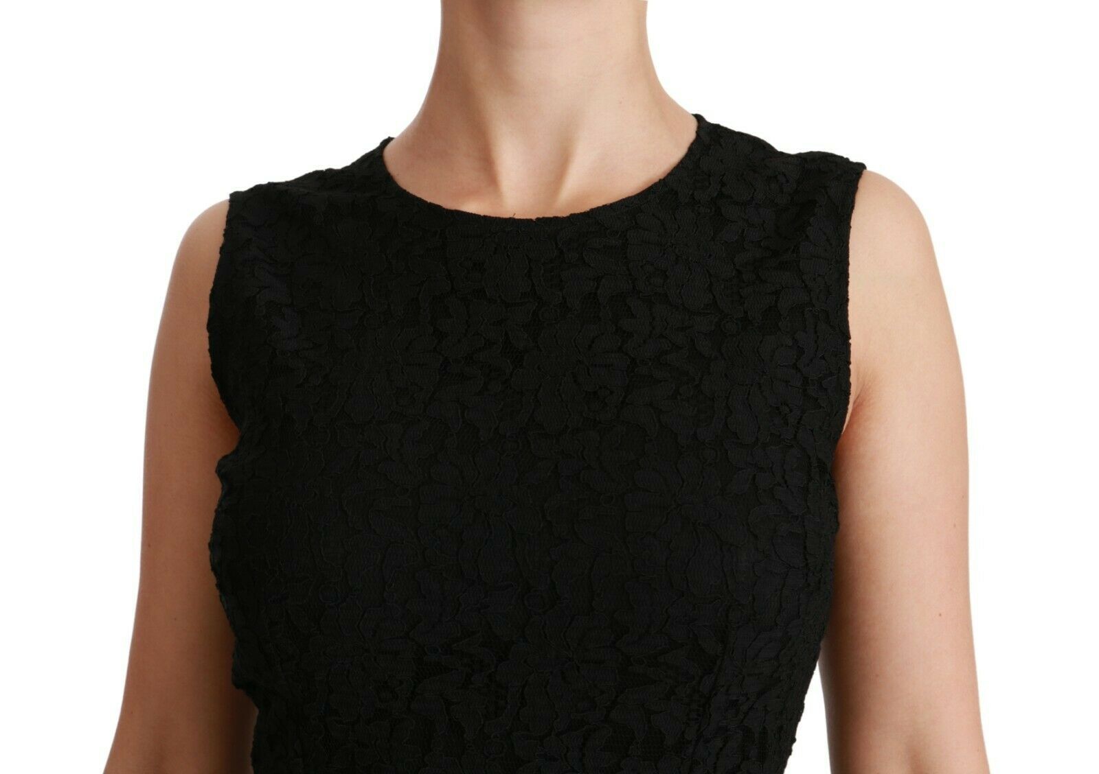 Mini-robe élégante en brocart de dentelle florale Dolce &amp; Gabbana