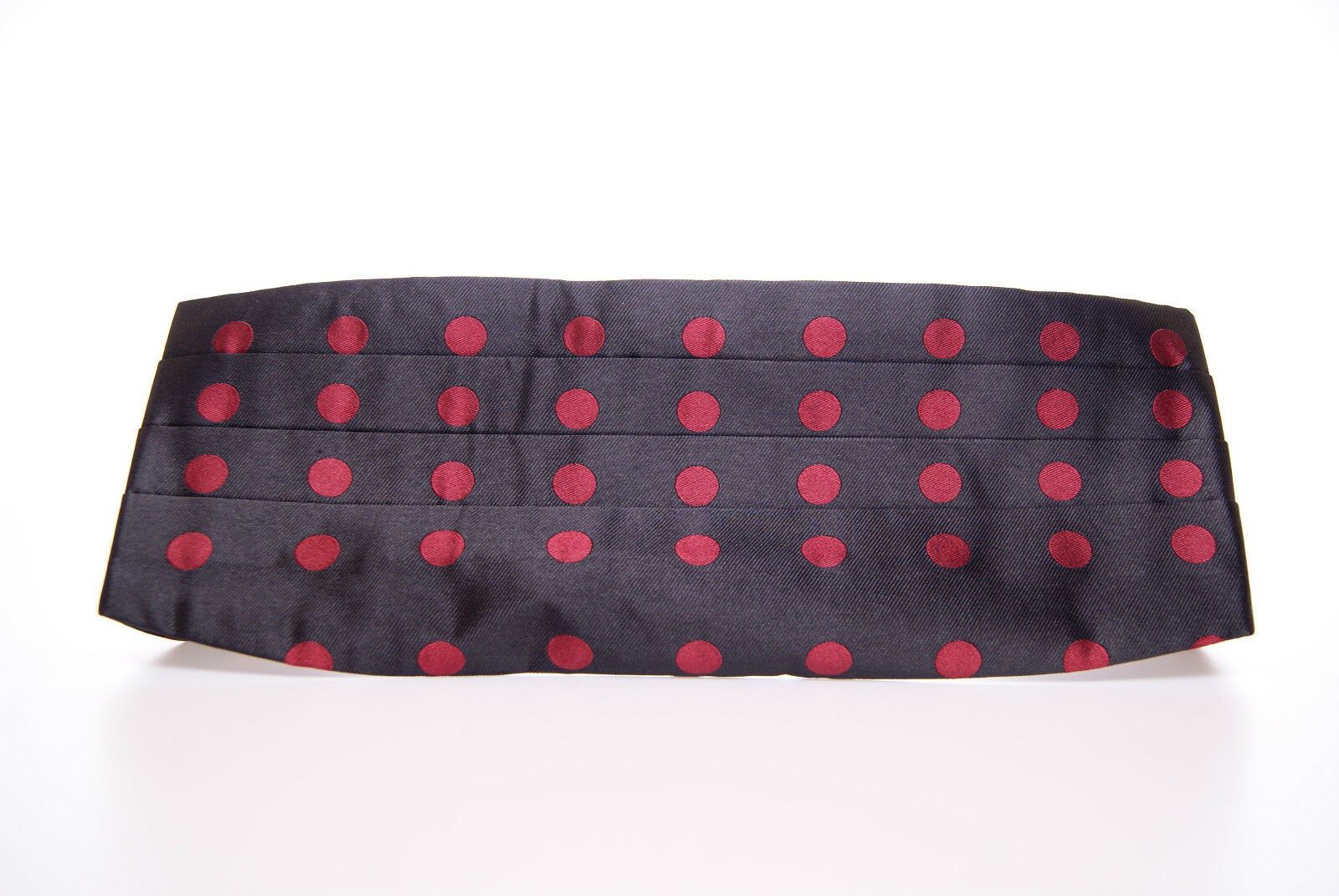Dolce &amp; Gabbana - Ceinture de smoking en soie noire à pois rouges