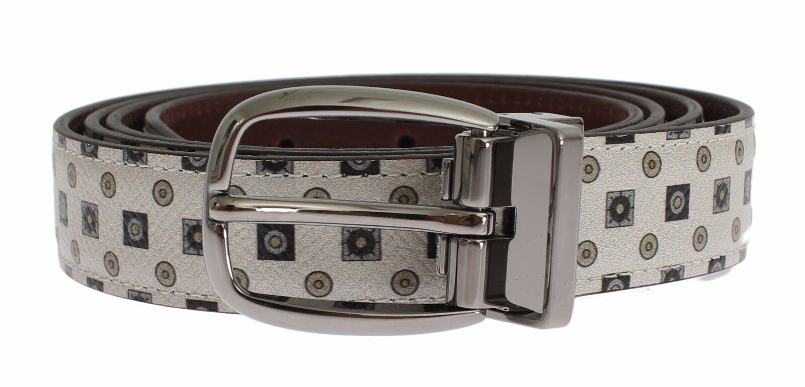 Ensemble élégant cravate en soie baroque et ceinture en cuir Dolce &amp; Gabbana