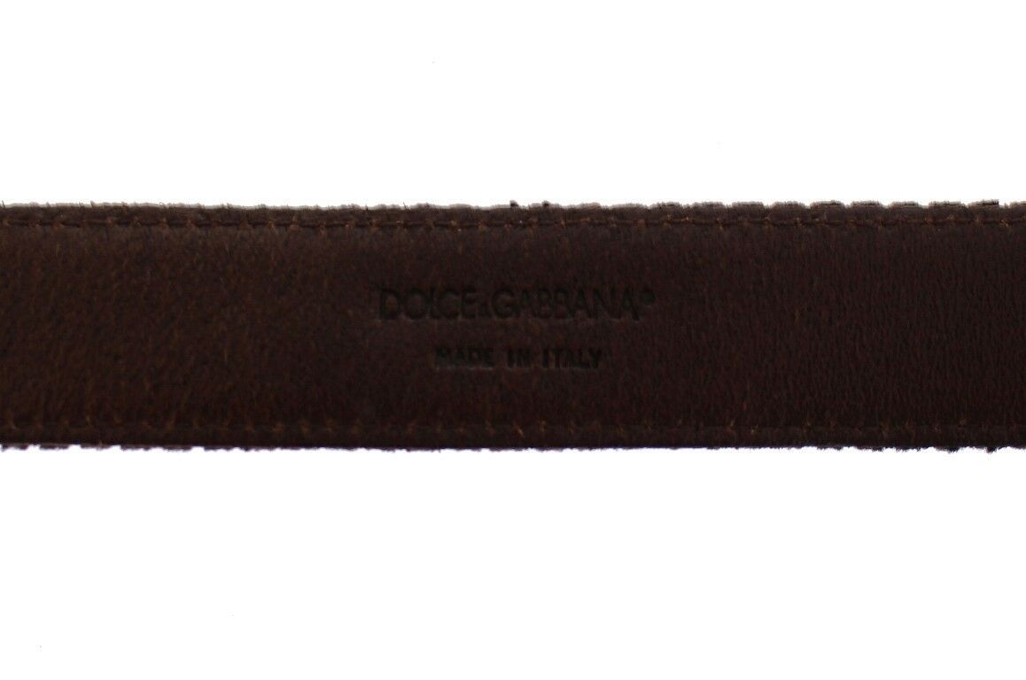 Ceinture élégante en cuir et coton pour homme Dolce &amp; Gabbana