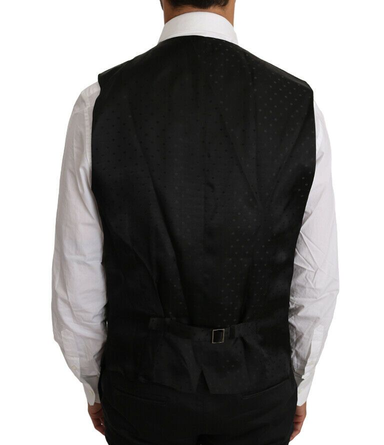 Dolce &amp; Gabbana - Gilet élégant en laine mélangée noire
