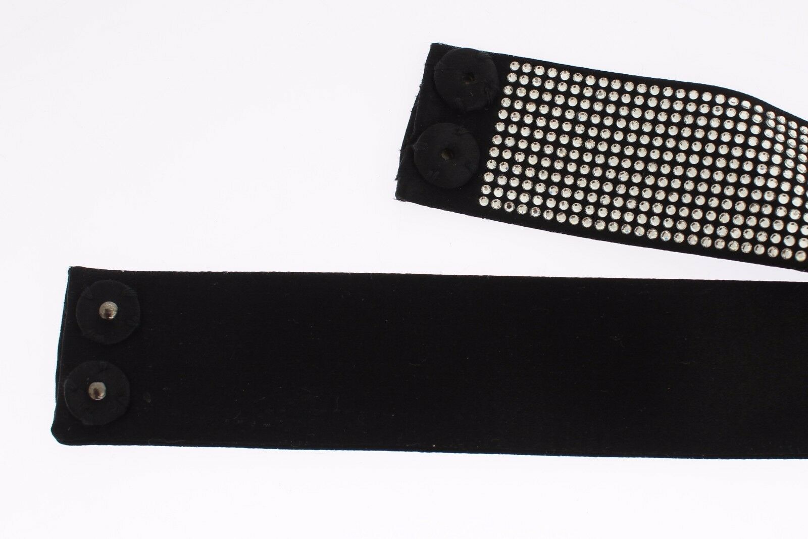 Ceinture en soie noire avec nœud en cristal Dolce &amp; Gabbana Élégance