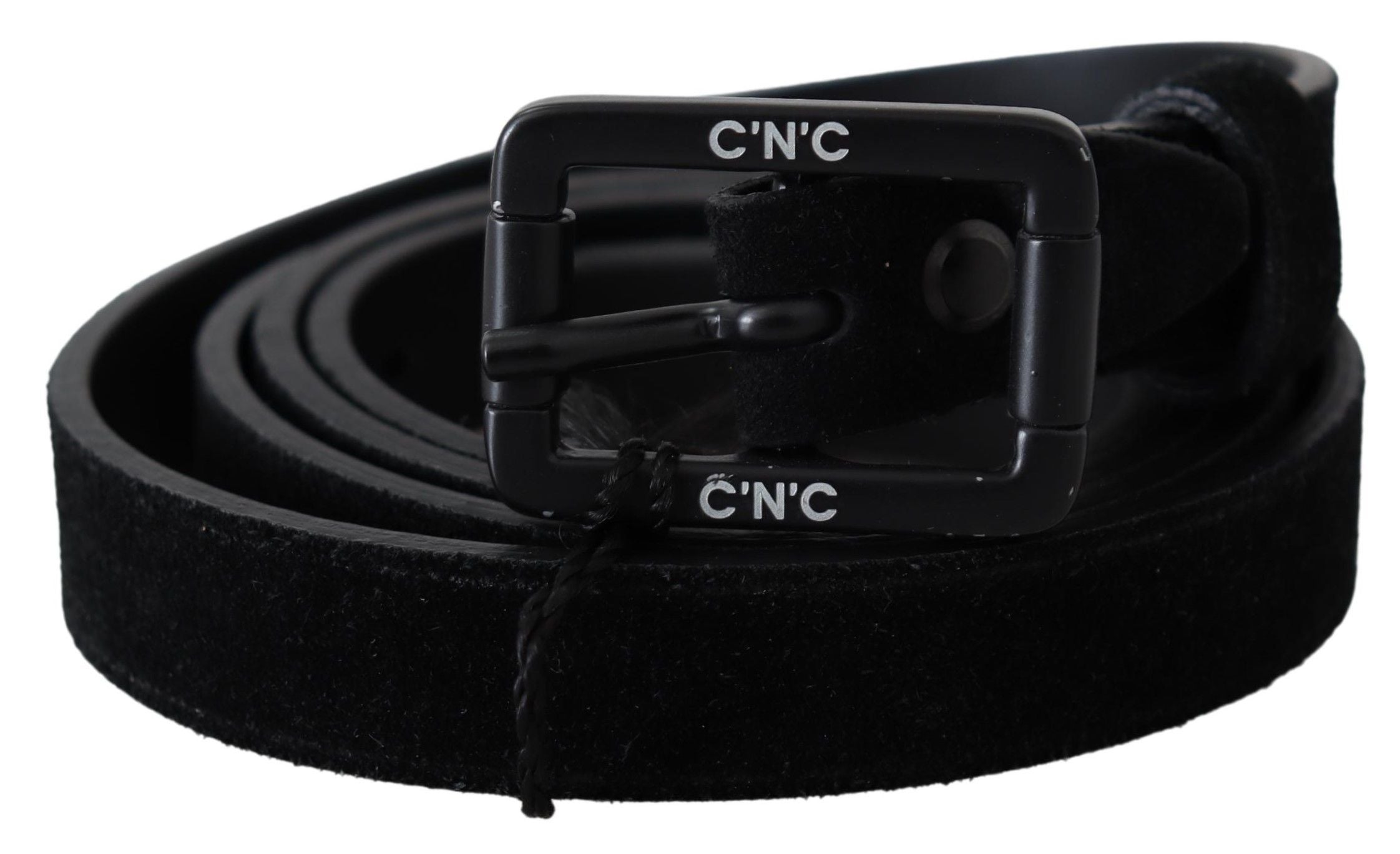 Ceinture en cuir à boucle en velours noir élégant pour costume national