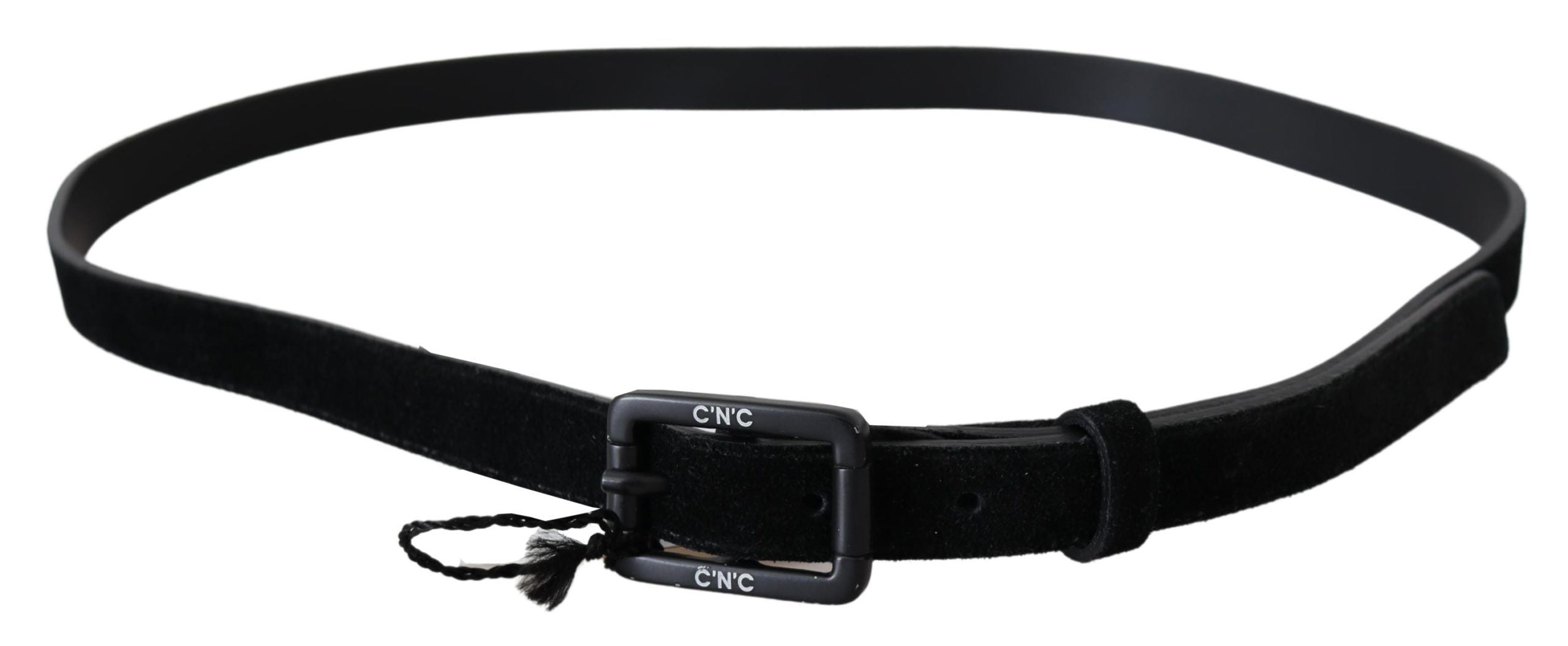 Ceinture en cuir à boucle en velours noir élégant pour costume national