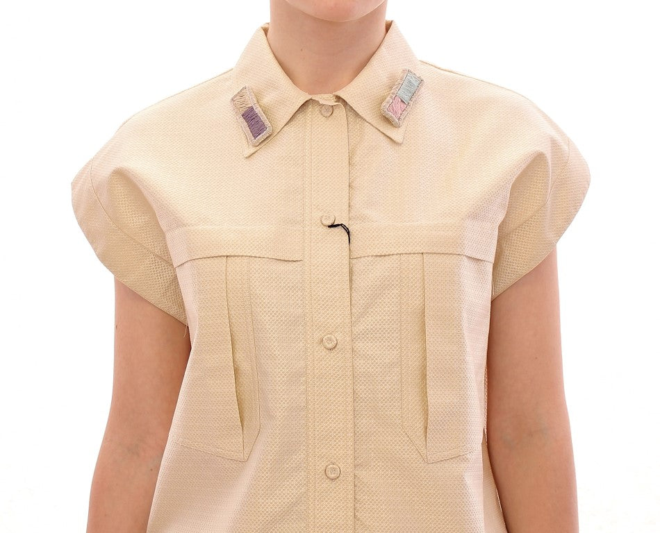 Débardeur élégant beige Andrea Incontri