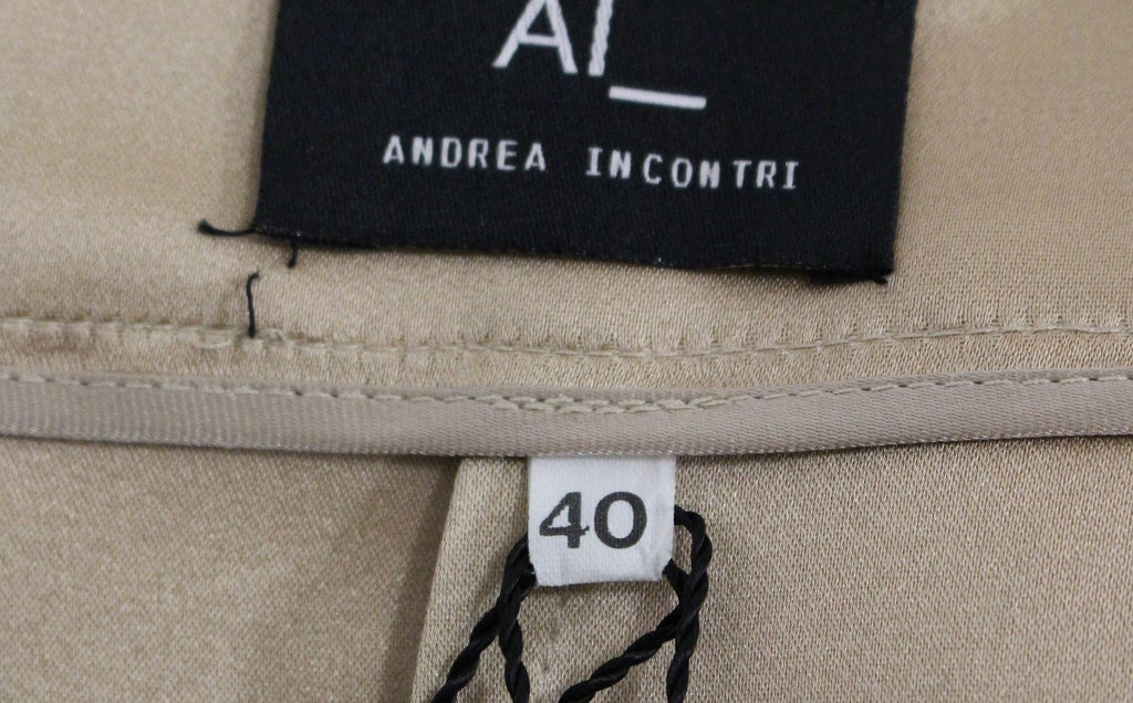 Andrea Incontri Élégante jupe plissée en soie jusqu'aux genoux