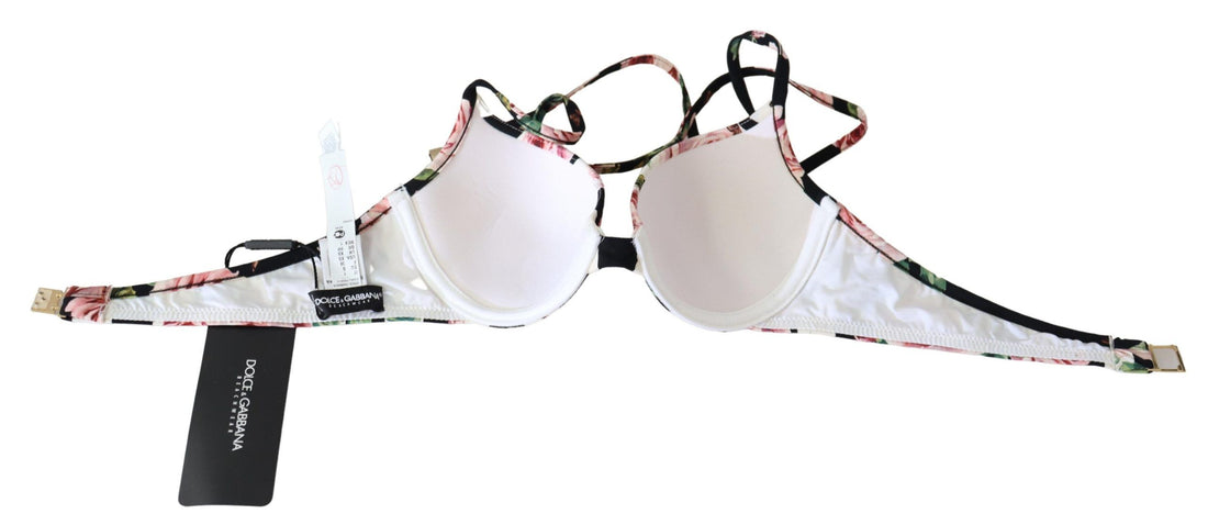 Dolce &amp; Gabbana Elegantes Bikinioberteil mit Rosenprint