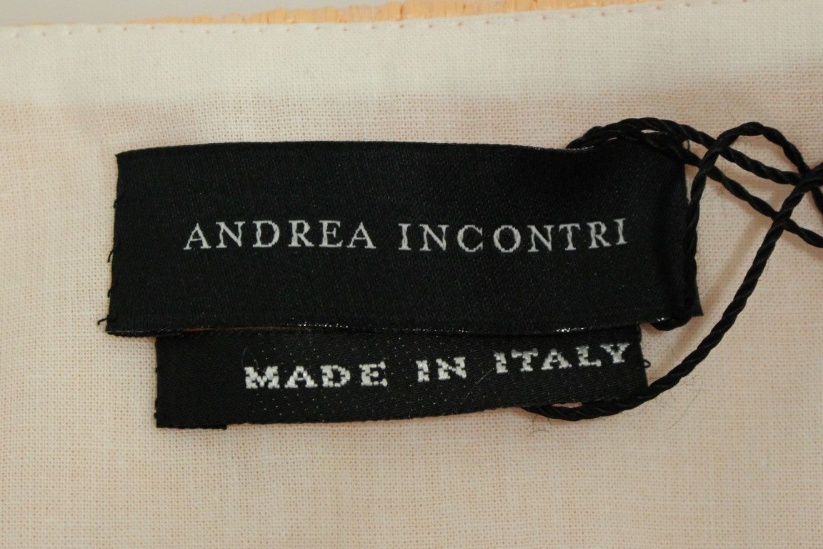 Andrea Incontri Schicker rosa Kurzarmmantel aus Seidenmischung