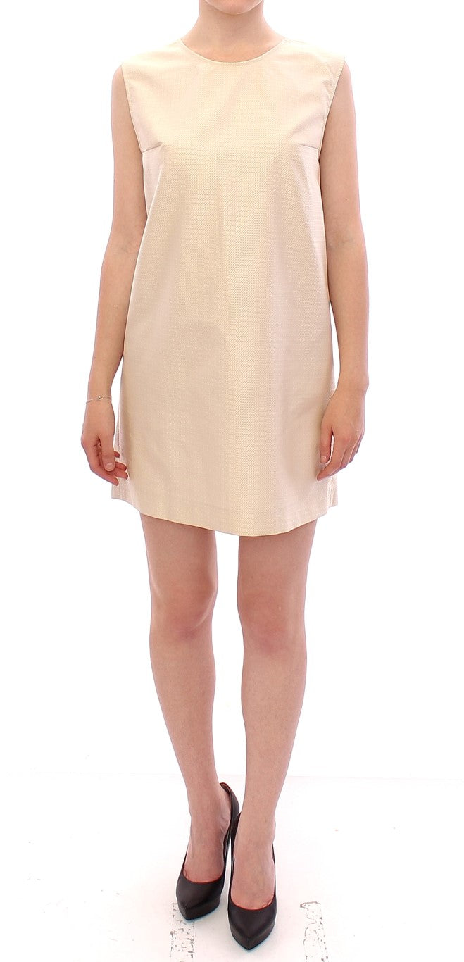 Andrea Incontri - Robe droite beige élégante sans manches