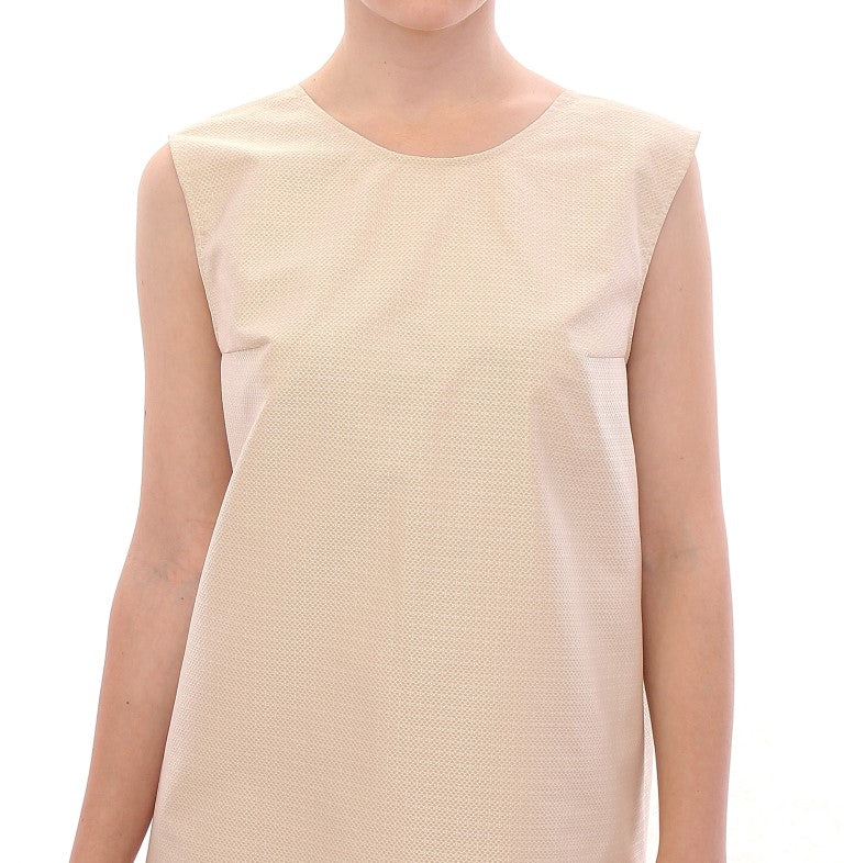 Andrea Incontri - Robe droite beige élégante sans manches