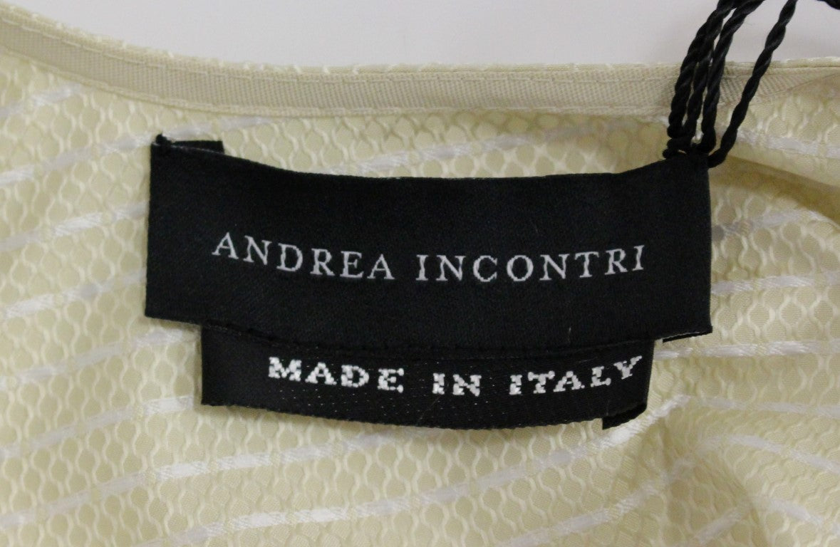 Andrea Incontri - Robe droite beige élégante sans manches