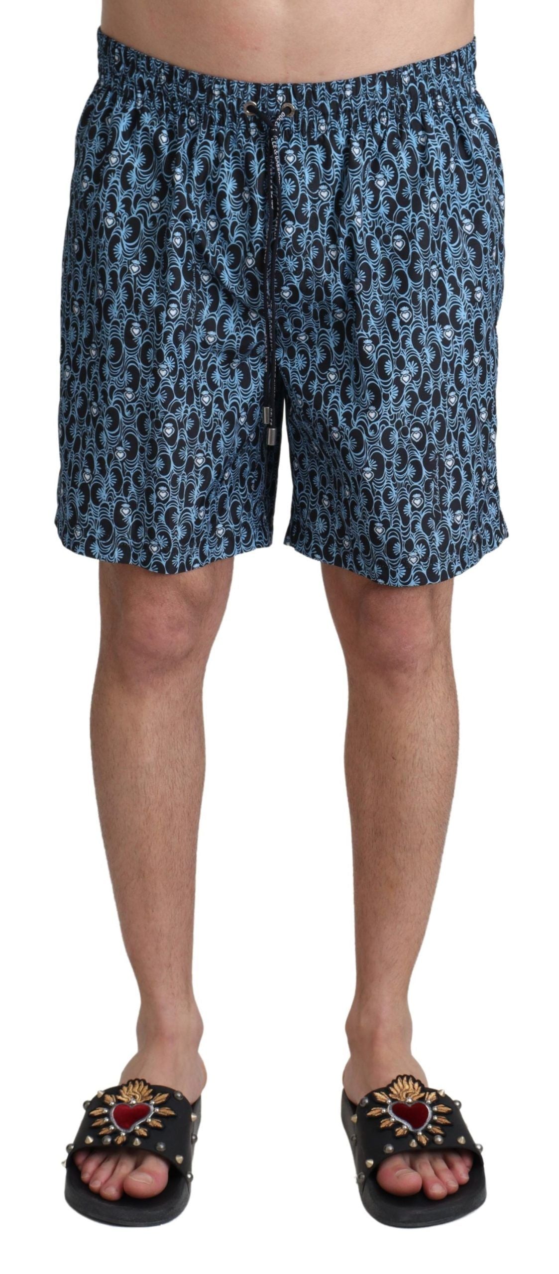 Dolce &amp; Gabbana – Schicke Badehose in Blau mit Kordelzug