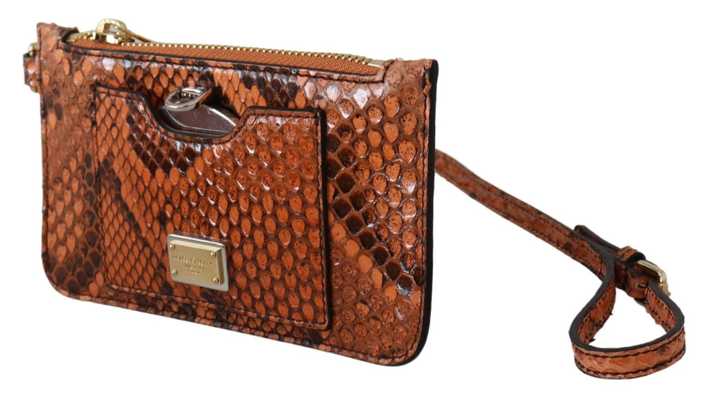 Dolce &amp; Gabbana Élégante pochette en cuir à motif python