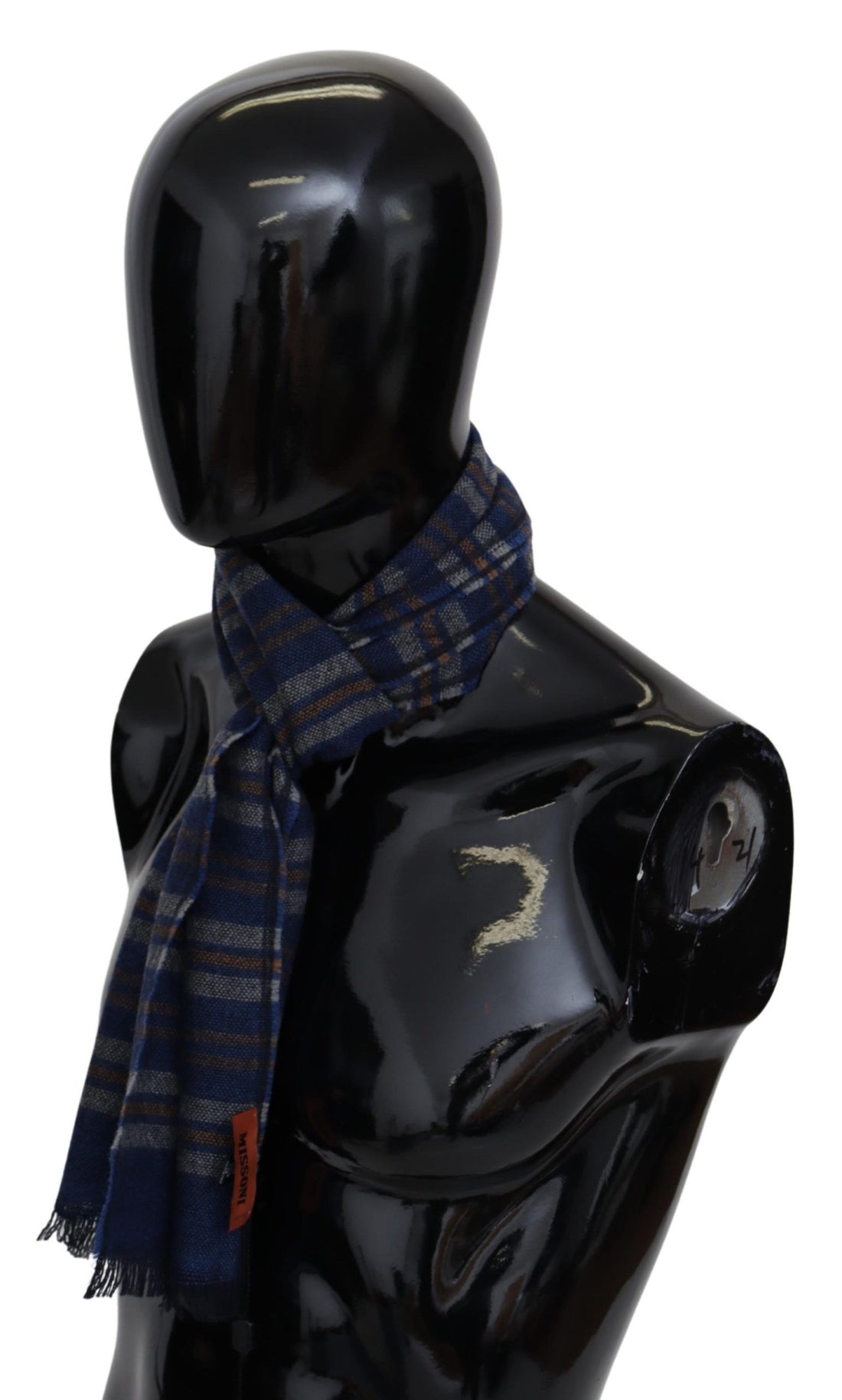 Missoni Chic Mehrfarbiger Wollschal Unisex mit Fransendesign