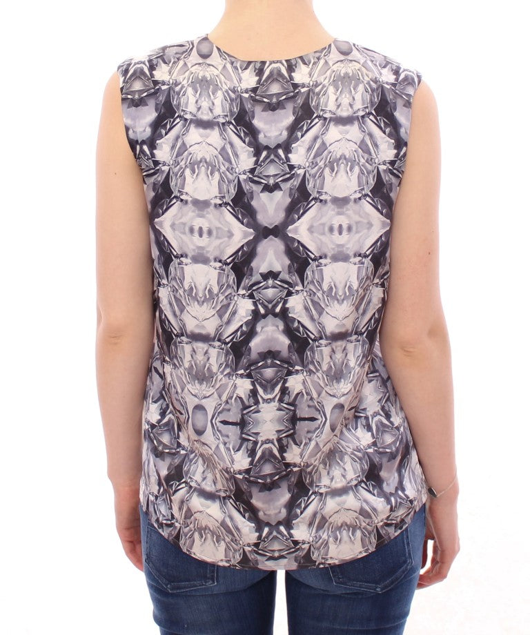 Arzu Kaprol – Exquisite ärmellose Seidenbluse in Mehrfarbig