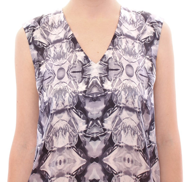 Arzu Kaprol – Exquisite ärmellose Seidenbluse in Mehrfarbig
