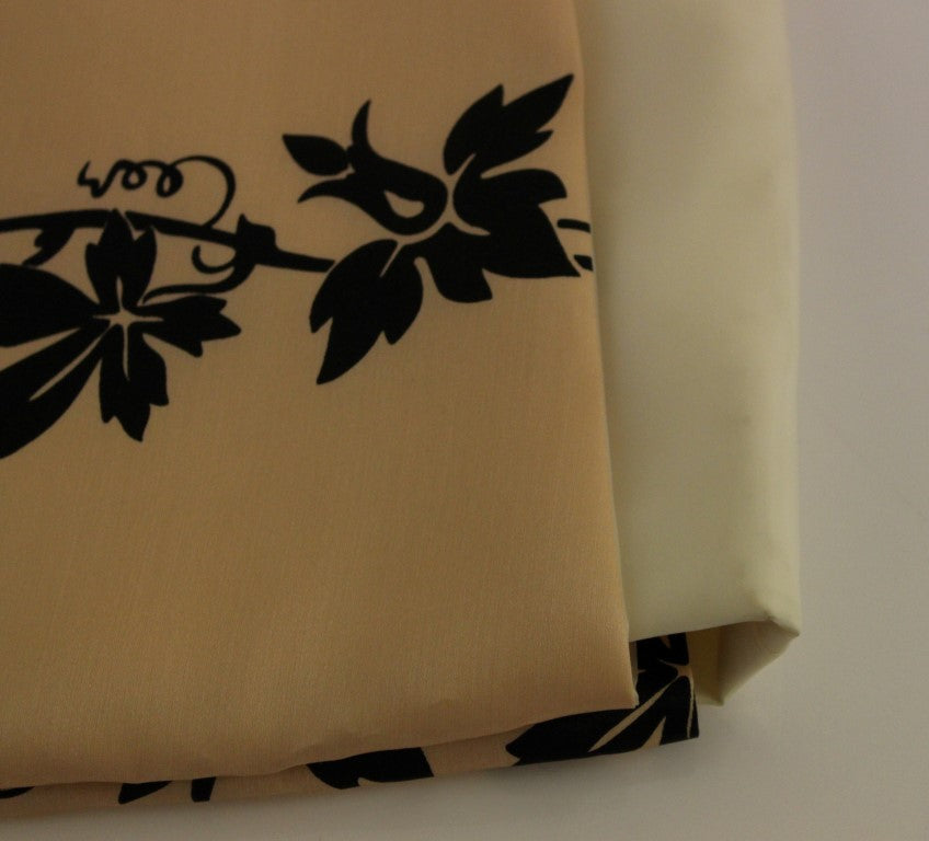 Mini-jupe beige chic Caterina Gatta - Mélange soie et nylon