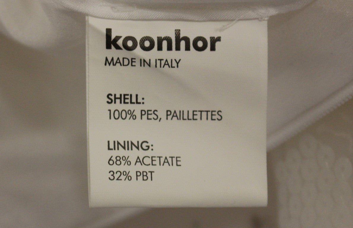 Jupe crayon élégante à paillettes Koonhor - Blanc immaculé