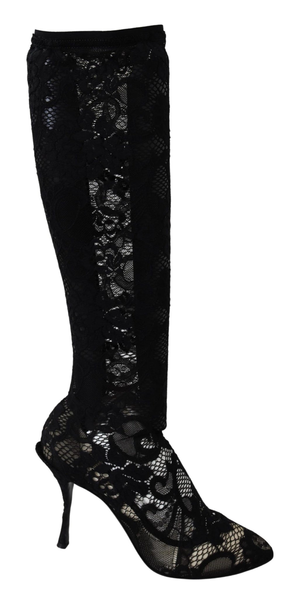 Dolce &amp; Gabbana Elegante schwarze Stretch-Sockenpumps