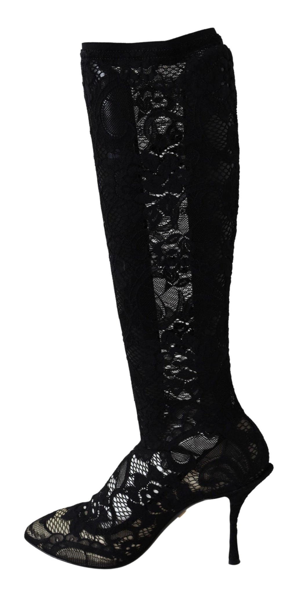 Dolce &amp; Gabbana Elegante schwarze Stretch-Sockenpumps