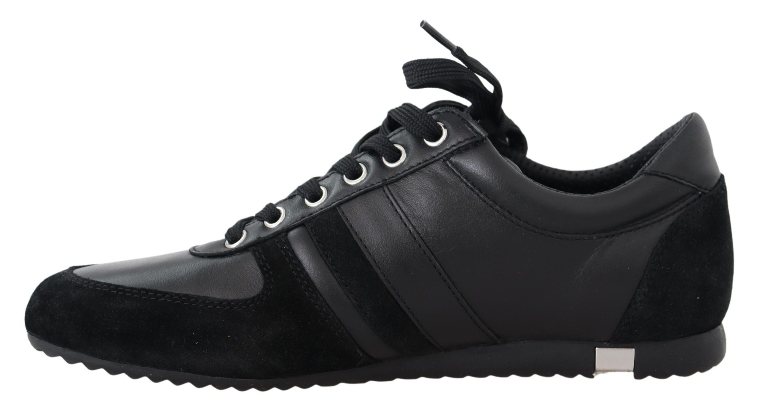 Dolce &amp; Gabbana Elegante schwarze Sport-Sneakers aus Leder