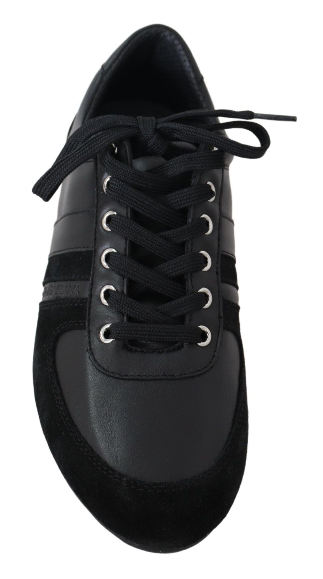 Dolce &amp; Gabbana Elegante schwarze Sport-Sneakers aus Leder