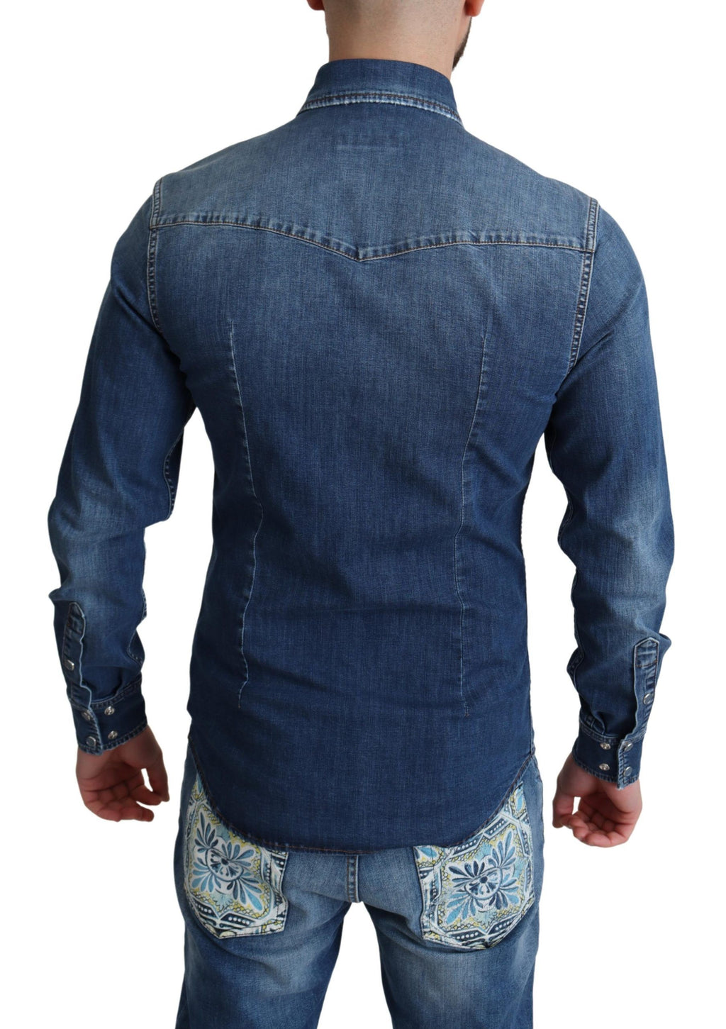 Chemise décontractée élégante en denim à manches longues Dolce &amp; Gabbana
