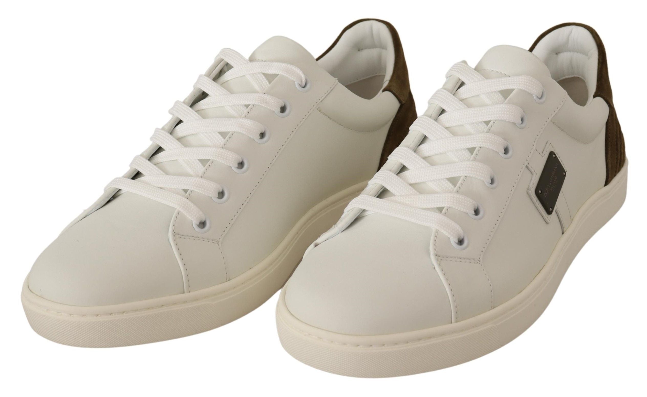 Dolce &amp; Gabbana Schicke weiße Ledersneaker für Herren
