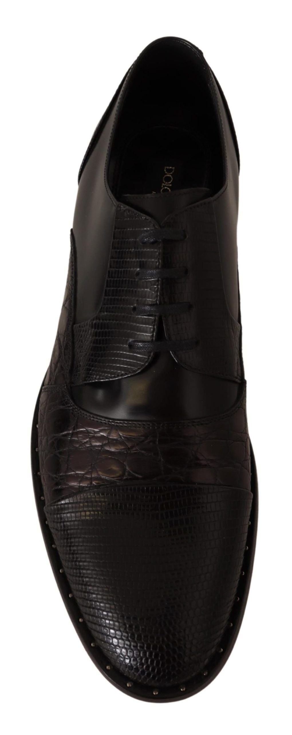 Dolce &amp; Gabbana Élégant Derby Oxford Noir Bout Aile