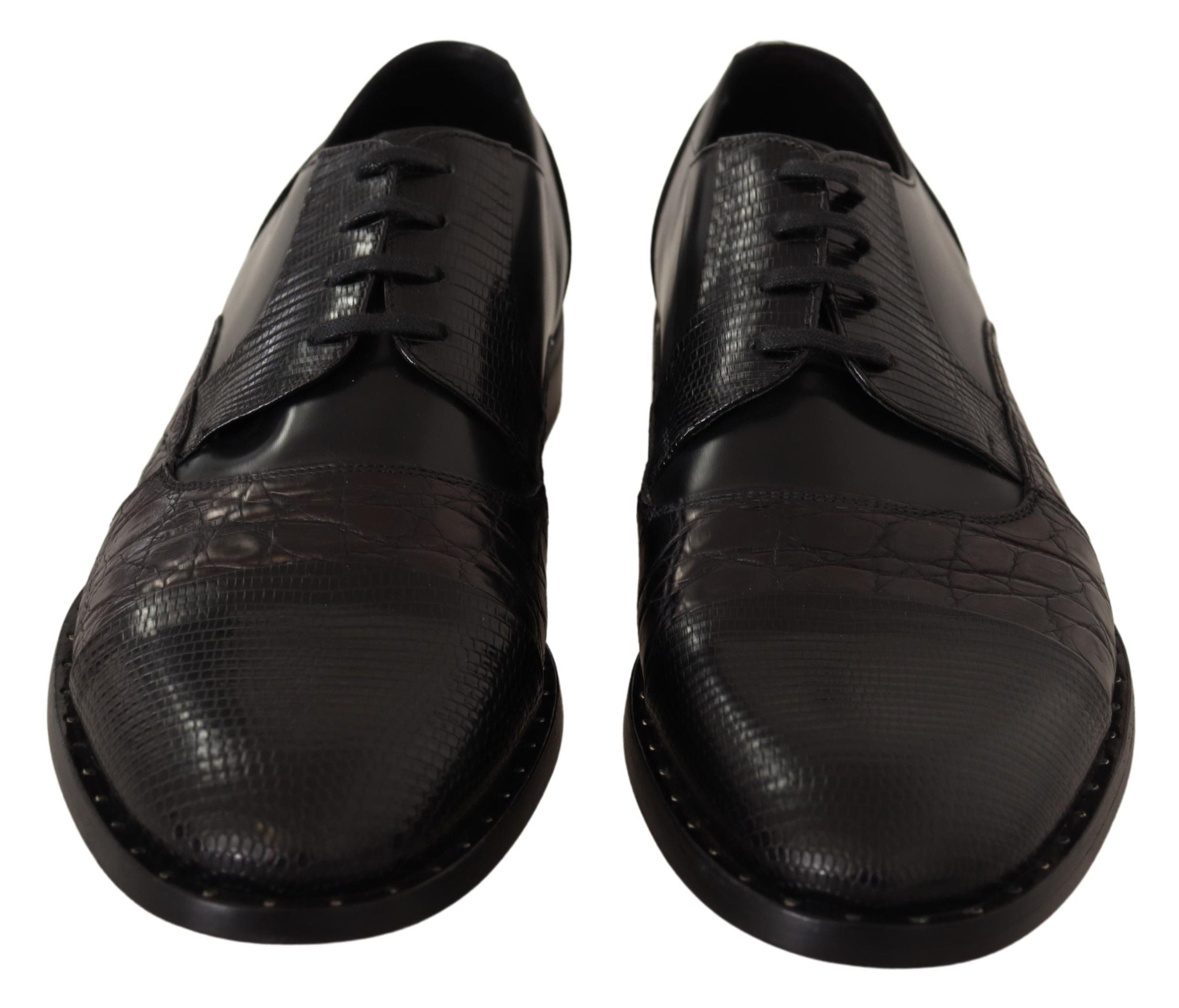 Dolce &amp; Gabbana Élégant Derby Oxford Noir Bout Aile