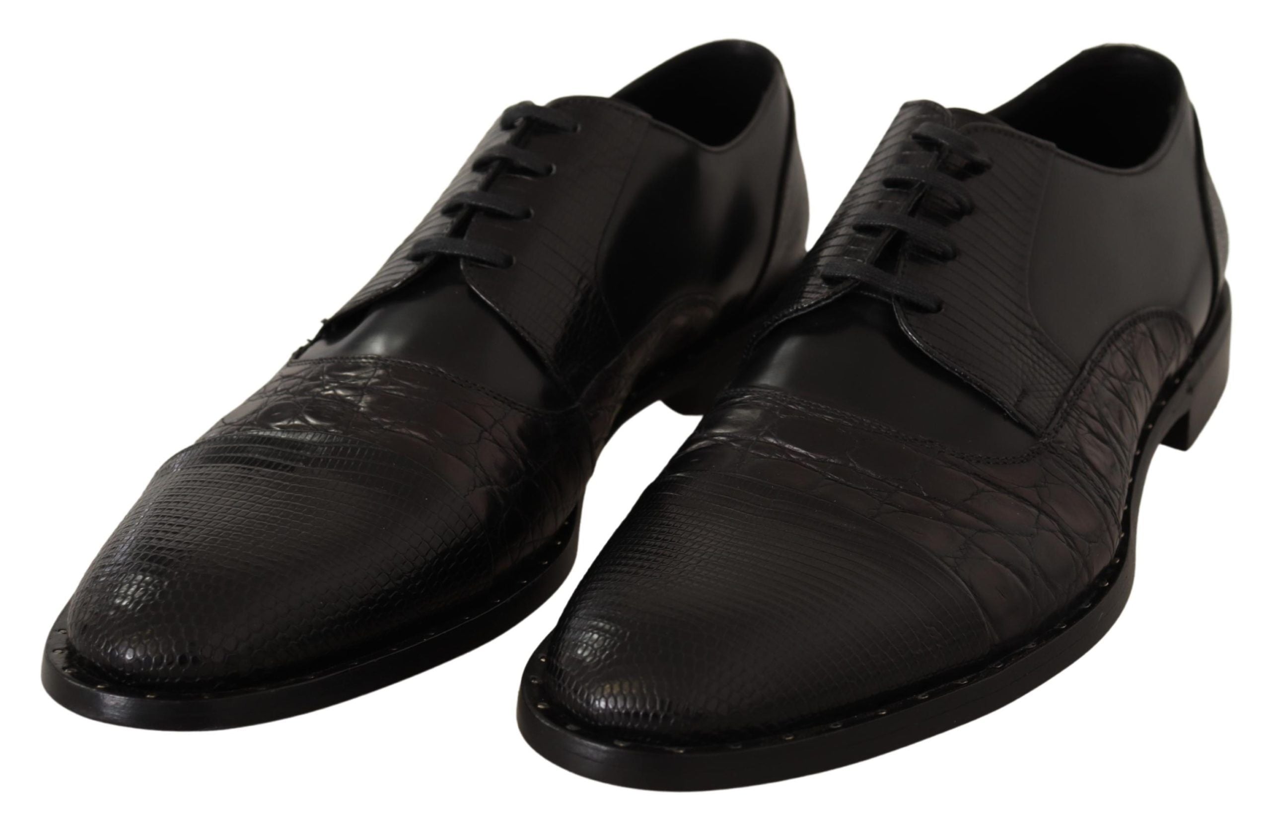 Dolce &amp; Gabbana Élégant Derby Oxford Noir Bout Aile