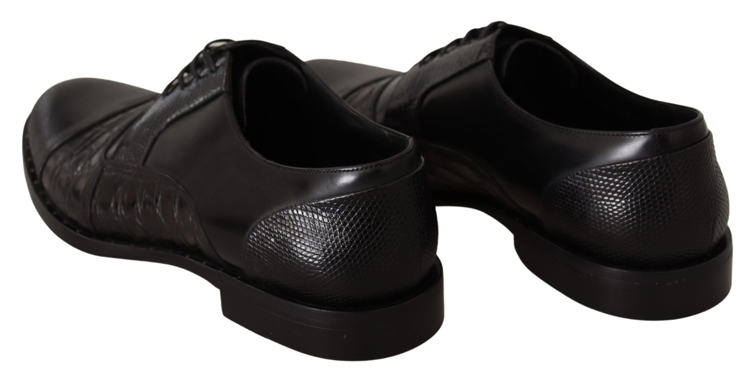 Dolce &amp; Gabbana Élégant Derby Oxford Noir Bout Aile