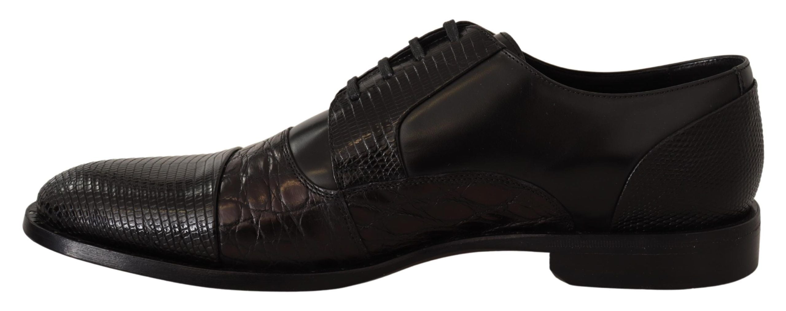 Dolce &amp; Gabbana Élégant Derby Oxford Noir Bout Aile