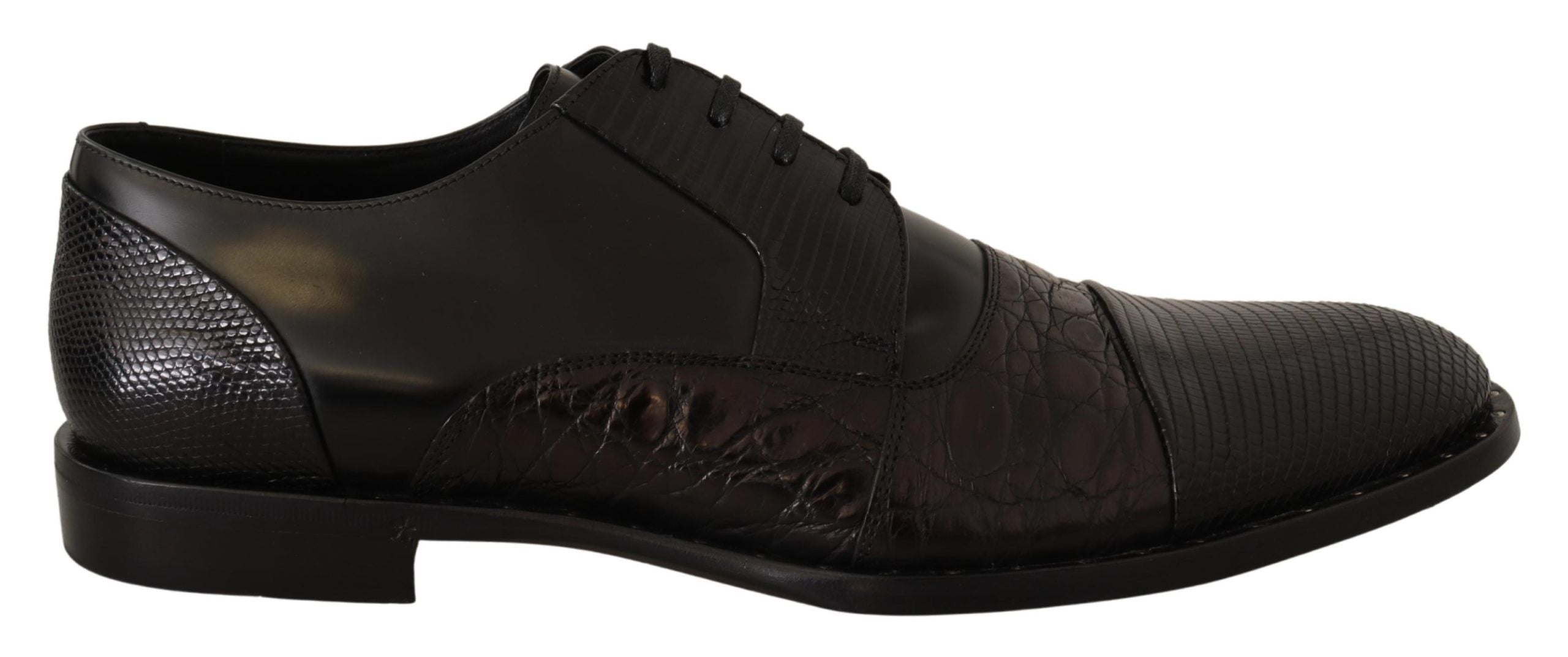 Dolce &amp; Gabbana Élégant Derby Oxford Noir Bout Aile