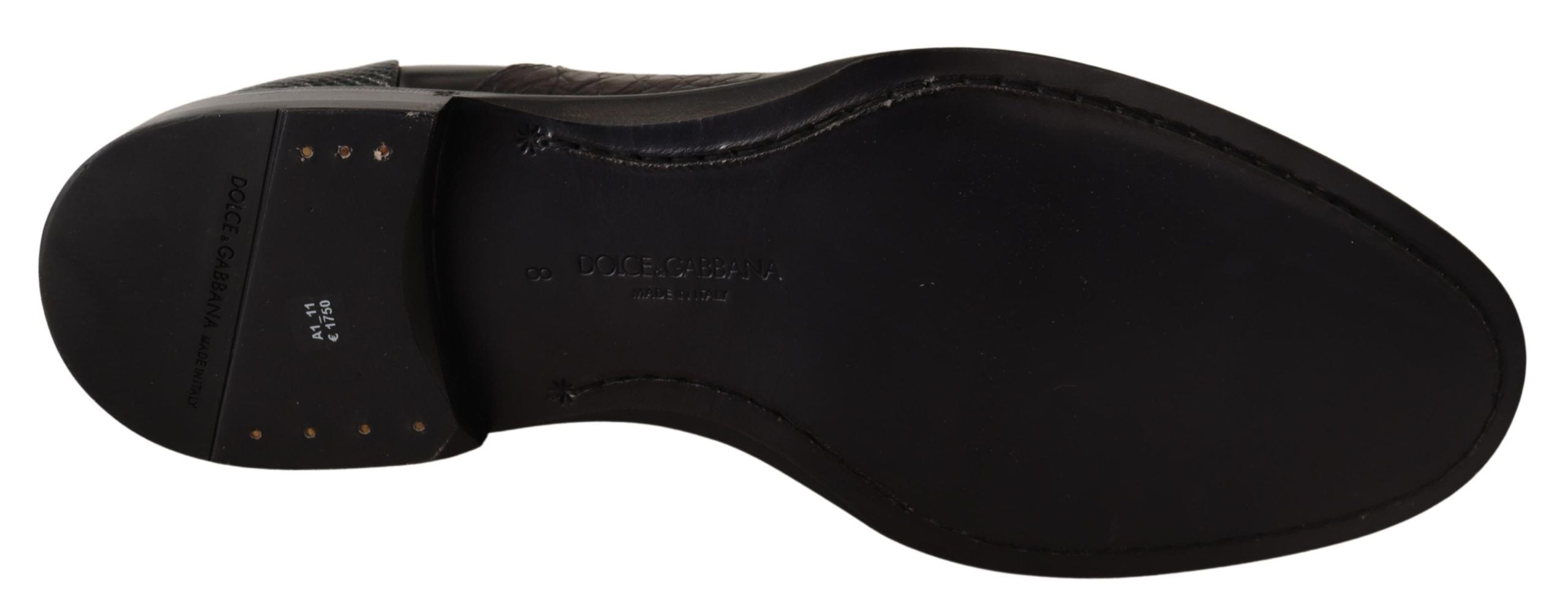 Dolce &amp; Gabbana Élégant Derby Oxford Noir Bout Aile