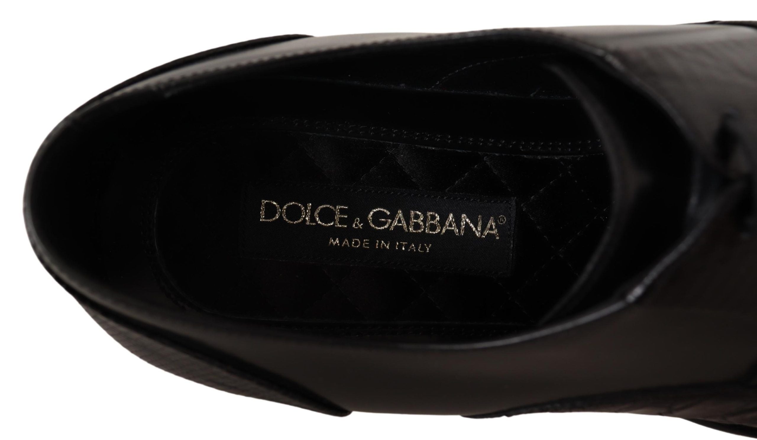 Dolce &amp; Gabbana Élégant Derby Oxford Noir Bout Aile
