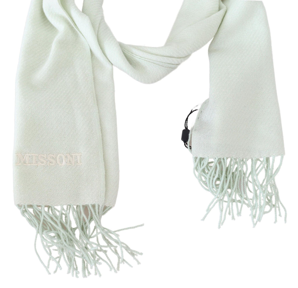 Écharpe élégante en cachemire blanc Missoni