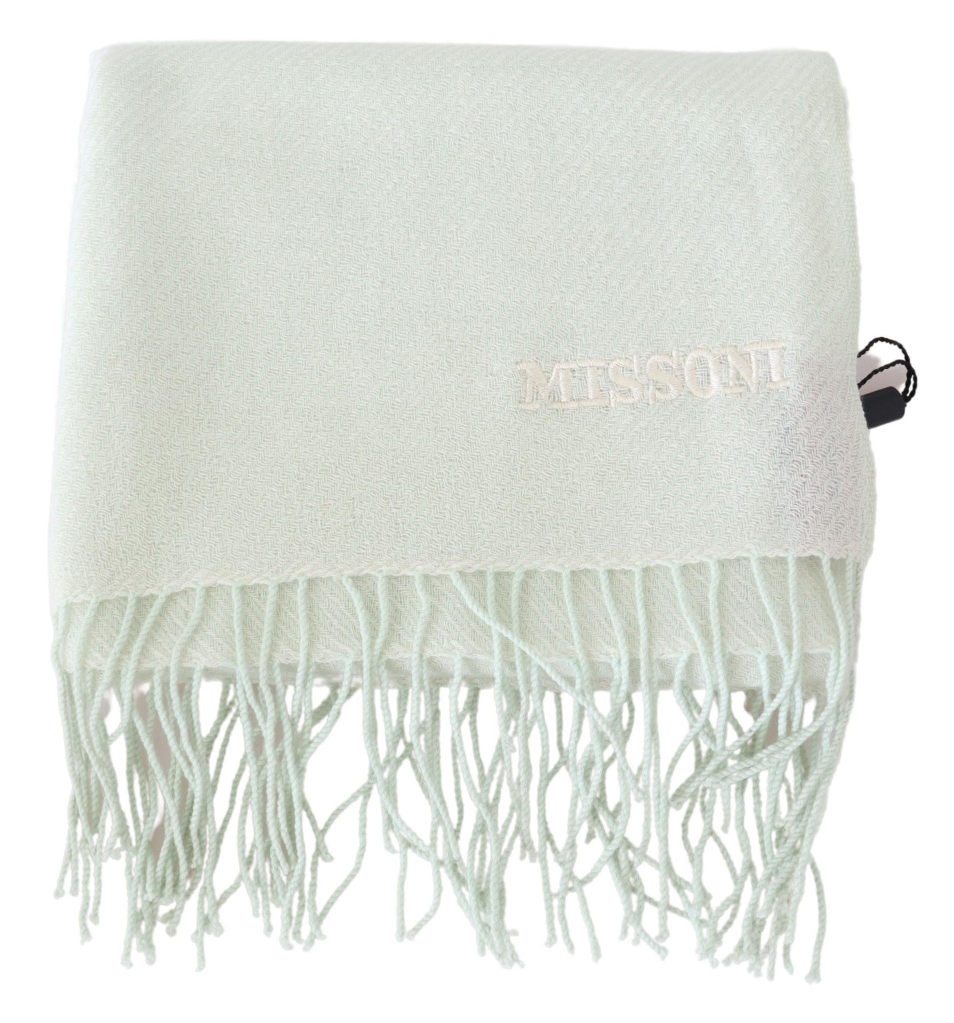 Écharpe élégante en cachemire blanc Missoni