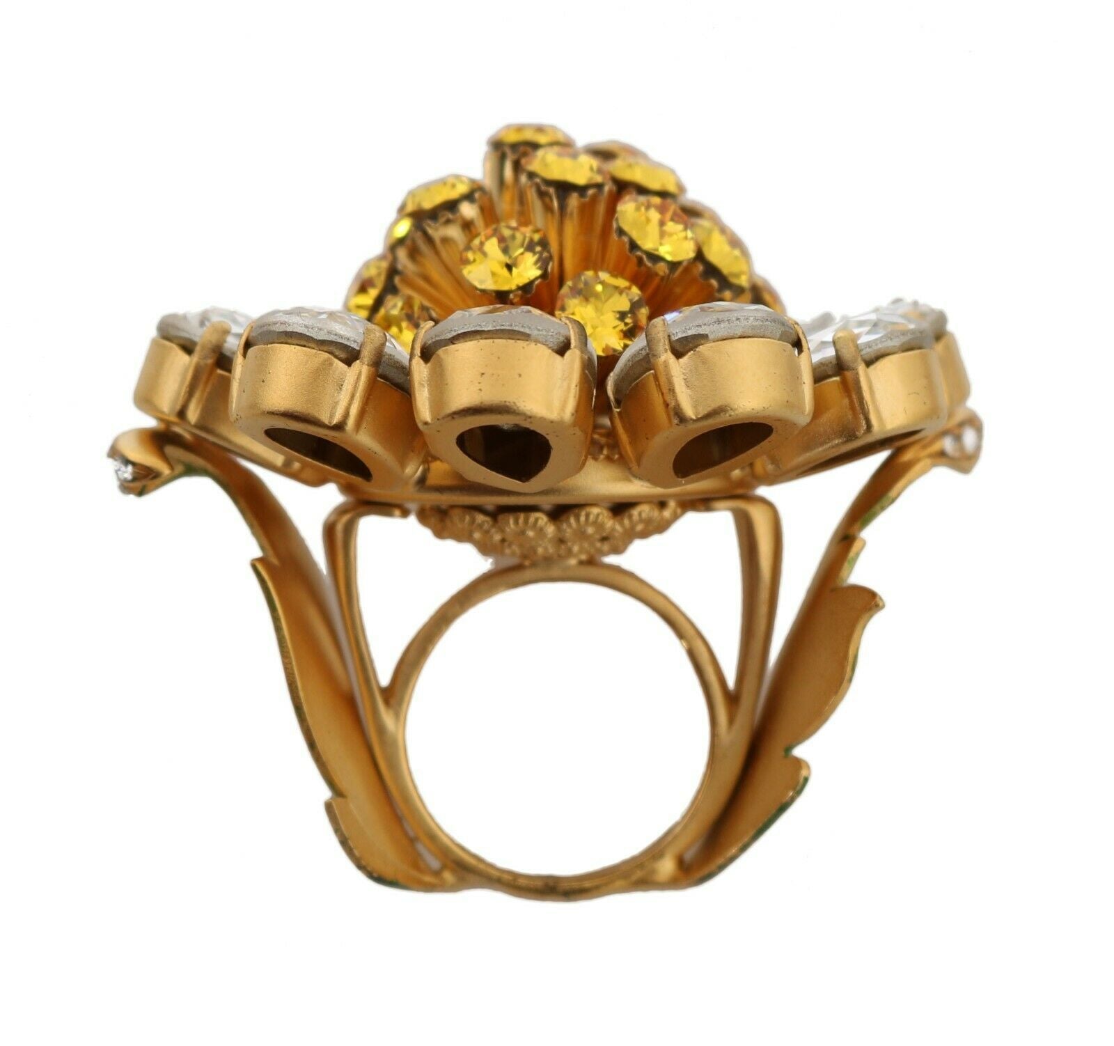 Dolce &amp; Gabbana – Statement-Ring mit Kristallblume, Größe US 7,5