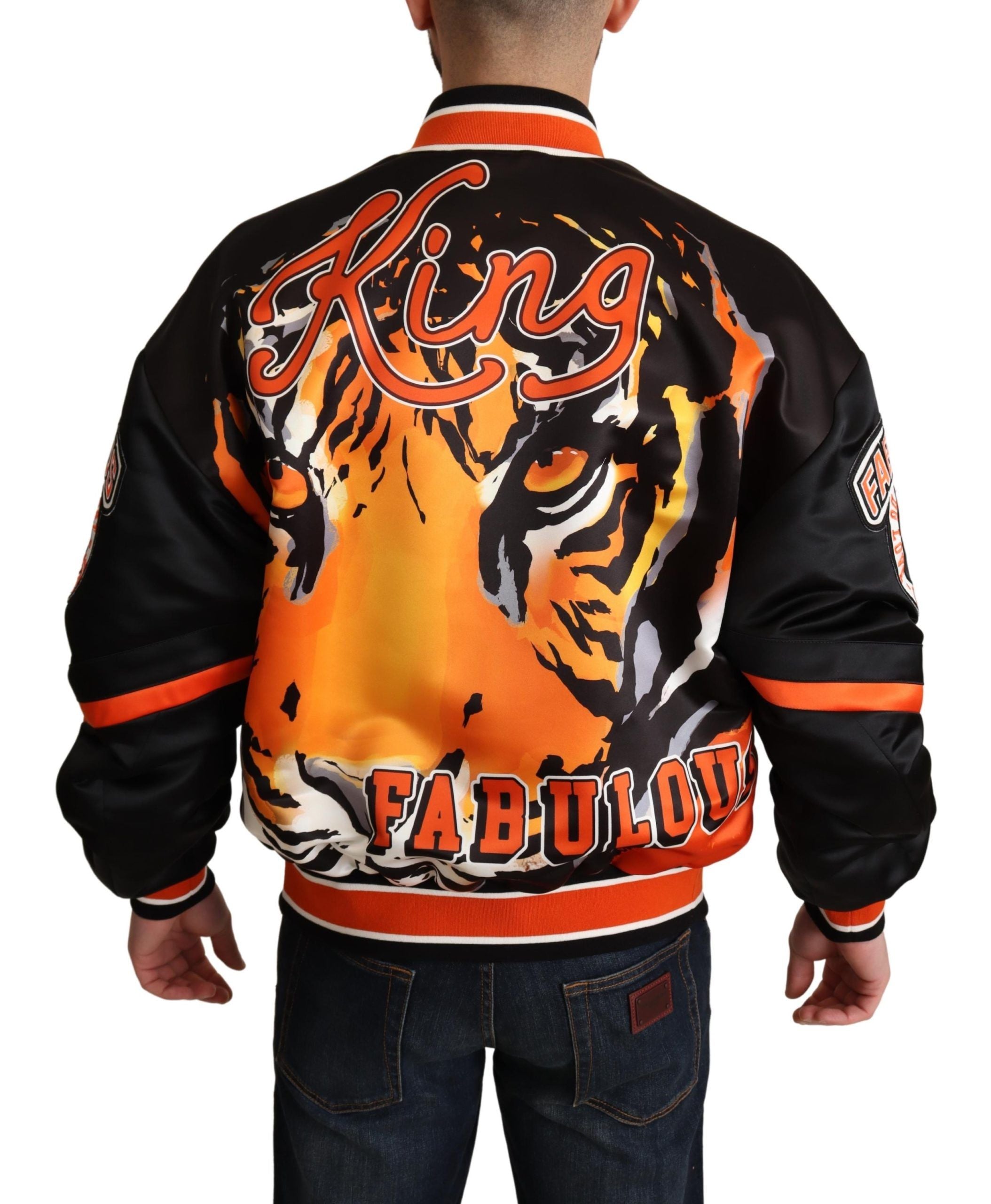 Dolce &amp; Gabbana – Regal – Bomberjacke mit Löwenmotiv in Weiß